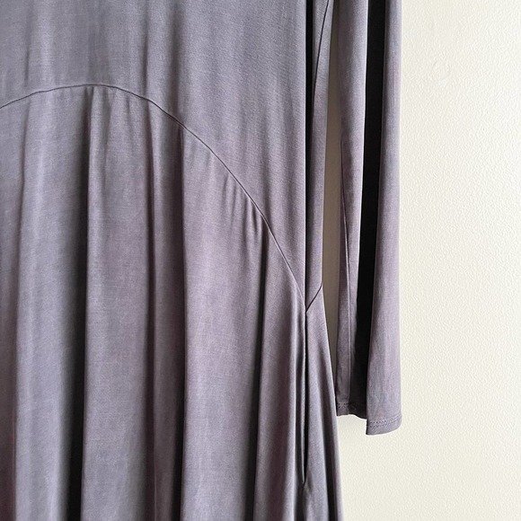 Anthropologie Dolan Left Coast V-Neck Long Sleeve Swing Pocket Dress in Grey, XS - Picture 6 of 13